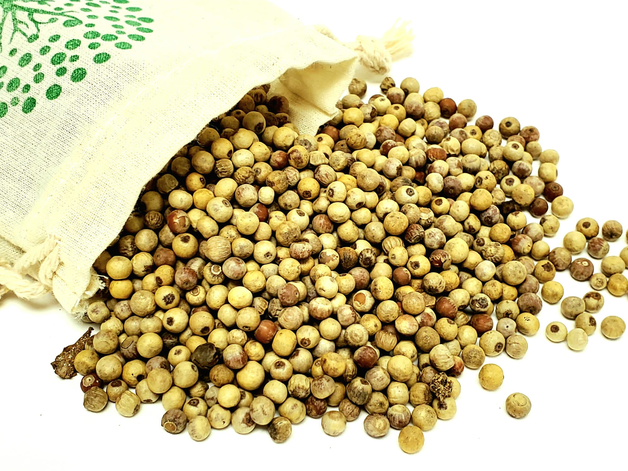 Organic wild Whole White Peppercorns Milagu